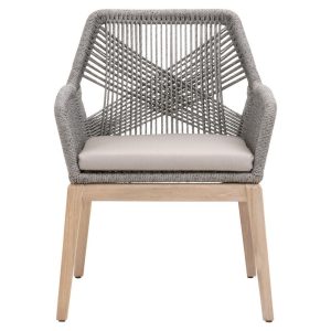 Loom Outdoor Dining Arm Chair, Set of 2